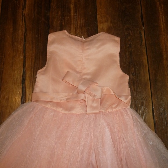 Sequin Princess Dress Bodice Tulle Skirt & Sash Coral Fancy Formal Sparkly 9/10 - Picture 5 of 6